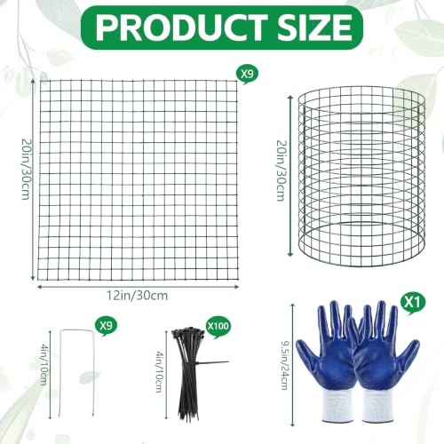 3 Pack Plant Protector from Animals, 12"x12" Metal Chicken Wire Cloche | Plant Cages for Outdoor Garden Flowers and Vegetables, Wire Plant Protector to Keep Out Rabbits, Chickens and Small Animals