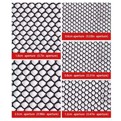 39.3IN x 65.6FT Garden Plastic Wire Mesh Fencing, Black Plastic Safety Fence Roll Poultry Breeding Netting Balcony Protection Net for Gardening Animal Pet Vegetable(Size:39.3INx65.6FT-Mesh 0.7IN) - size: 39.3INx65.6FT-Mesh 0.7IN