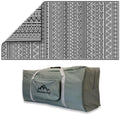 Black & Cream 8x16 Indoor/Outdoor Mat - color: Black & Cream, style: 8' x 16'