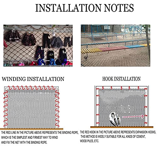 Safety Anti-Fall Fence Net for Children Pet Cat,Cargo Net Climbing Rope,Playground Climbing Children Net Woven Rope Truck Trailer Netting Swing Treehouse Hammock Rope (Jute, 1Mx4M(3.3FTx13.1FT)) - size: 1Mx4M(3.3FTx13.1FT)
