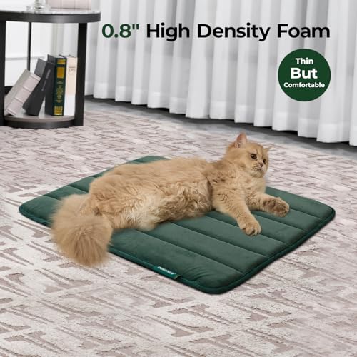 BALANCE Dog Crate Pad, Dog Foam Crate Mat Kennel Pad, Washable Water-Resistant Pet Bed Flat Dogs Cage Mat for Small Dogs - color: Green, size: 24.0"L x 18.0"W x 0.8"Th