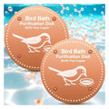OICEME Bird Bath Purification Disk Pure Copper Outside Winter Solar Power Birdbath Wild Hummingbird Pedestal Fountain Cleaner Humming Feeder Cage Dispenser Bowl Ground Safe Garden Lover Women Gift - color: Gold 2 PCS Birds