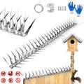 Bird Spikes 3.2 FT Anti Climb Spikes Stainless Steel Bird Squirrel Deterrent | Acts as squirrel baffles for bird feeders, stops squirrels stealing bird food - size: 3.2 FT
