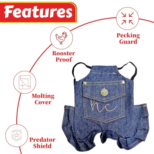 My Favorite Chicken Hen Saddle Denim Standard | Chicken Back Protector, Chicken Apron Jacket, Durable, Comfortable