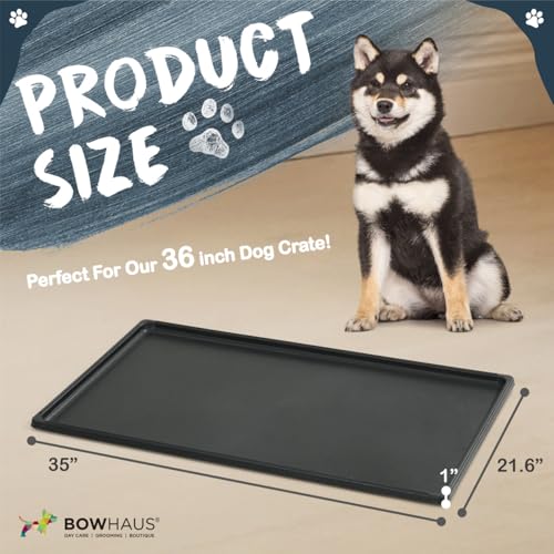 CAPHAUS 35" Replacement Tray for 36” Dog Crate, Durable, Multi-Purpose Plastic Bottom Pan for Pet Kennels, Easy to Clean & Install - color: Tray Only, size: 35.0"L x 21.6"W x 1.0"H