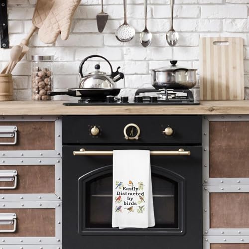 Easily Distracted by Birds Kitchen Towels, Bird Gifts for Bird Lovers Women, Birder Dish Towels for Kitchen,Birds Decorative Hand Towels for Bathroom Dish Cloths & Dish Towels - color: Color-15