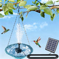 Solar Bird Bath Hanging with Fountain for Outdoors, Solar Powered Hanging Outdoor Water Fountain, Bird Bath with Solar Fountain for Garden, Patio, Yard, Deck