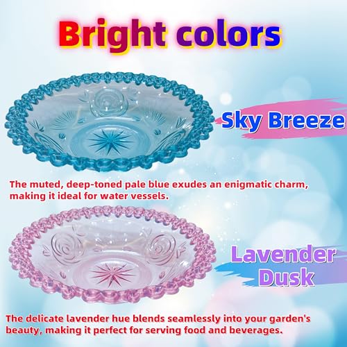 2 Pack Hanging Bird Baths Bowl Outdoor Feeder 15.8 Inch Metal Chains, Weather-Resistant Hanging Bird Feeder & Bath Tray for Garden Patio(Plastic Blue&Purple) - color: Blue&Purple