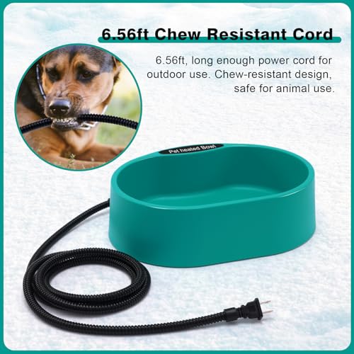 Heated Water Bowl for Chicken，125OZ Water Heater for Hens Goose Duck | Heated Chicken Waterer, Large Capacity Poultry Outdoor Drinker in Winter, Chicken Coop Accessories No More Frozen Food Water