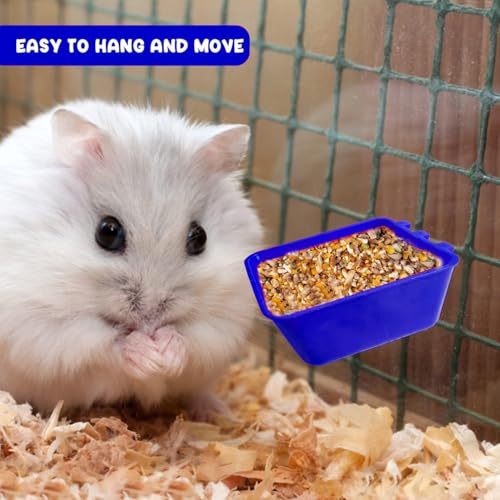 20 Pcs Chicken Coop Feeder Water Cup,16 oz Cage Cups Chicken Feeder Waterer, Cage Cups Birds Hanging Feeders, Chicken Feeder Water Bowl for Parakeet Poultry Pigeon Bunny Wire Cage (Blue, 16oz) - color: Blue, size: 16oz