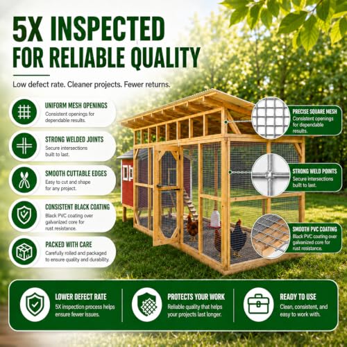 1/4 inch Hardware Cloth 48 inch x 50 Foot 23 Gauge | Hot-dip Galvanized after Welding - Galvanized Wire Mesh Roll Chicken Wire Fence Roll Welded Wire Fencing - size: 1/4inch 48''x50'