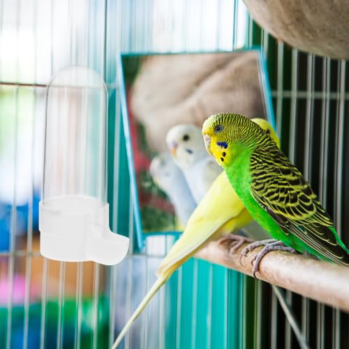 Hemobllo 2pcs Bird Water Feeder for Cage, Automatic Bird Waterer Dispenser with Widened Slot for Parakeets, Cockatiels &, Mess-Free Hanging Water Container for Small Pet Supplies, Blue