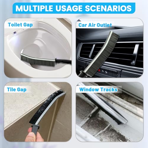 16Pcs Crevice Cleaning Brush Set, Hard Bristle Scrub Brushes for Gaps | Deep Cleaning Window Groove, Cleaning Brush for Sliding Door, Sill, Tile Lines, Shutter, Corner, Sink, Teapot, Bottle - color: 16 Pcs