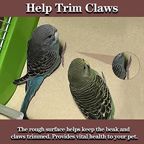 10pcs Gravel Liner Paper for Bird Cage, 11 x 17 inch Birdcage Liner Bedding Calcium Paper Special for Bird Cage in Sea Sand Pick Your Size (10)