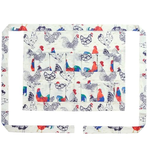 Sefiron Chicken Egg Collecting Apron,12 Deep Pockets for Hense,Duck,Goose Eggs - color: Flower Hen