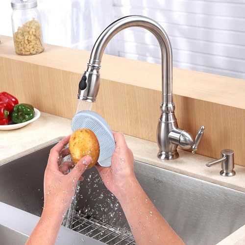 Vegetable Brush Vegetable Scrubber for Food - Vegetable Cleaner Potato Scrubber Brush Veggie Brush Vegetable Scrubber Potato Brush Veggie Scrubber - color: Blue