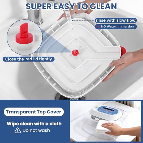 Sailnovo 24 Egg Incubators for Hatching Eggs, 360° View with 4 Modes, Blue | Automatic Temperature Control, Egg Turning, Humidity Display, Egg Candler, 360° View, 4 Smart Modes for Chicken Duck Quail
