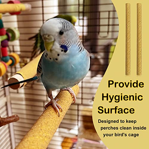 S&X Bird Perch Covers, Sand Perch Covers Sandpaper for Budgies, Canaries, Parakeets, Lovebirds and Other Small Birds (72-Pack Small 7.5" x 0.4") - size: Small Perch Covers x72