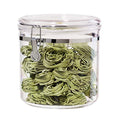 Oggi Jumbo Clear Canister with Clamp Lid, 150 oz - Airtight Food Storage Container, for Kitchen & Pantry Storage of Bulk, Dry Foods Including Pasta, Flour, Sugar, Coffee, Rice, Tea, Spices & Herbs - size: 150-Fluid Ounce