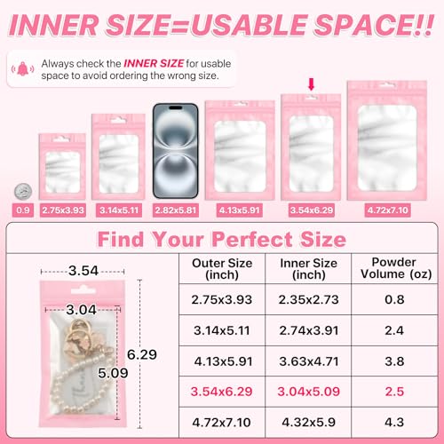 ANZNKU 100 Pcs Colorful Mylar Bags, Resealable Smell Proof Small Foil Pouch | 5Colors, 3.54x6.29", Frosted Clear Window, Plastic Packaging Bag for Small Business Candy Jewelry Treat, Seal Zip Baggies - color: 5 Colors -1, size: 3.54x6.29 inches
