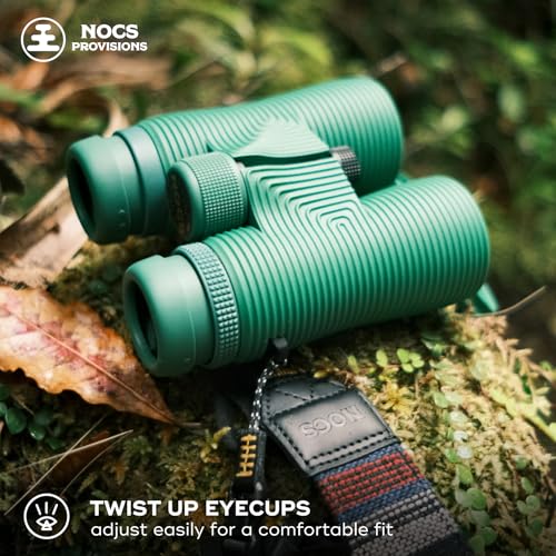 Nocs Provisions Field Issue Compact 10x42 Waterproof Binoculars, Shockproof | Fogproof,10X Magnification, Bak4 Prism, Multi-Coated Lens, Adults & Kids, Hunting, Bird Watching, Hiking & Wildlife Viewing - color: Brick Red, size: 10x42