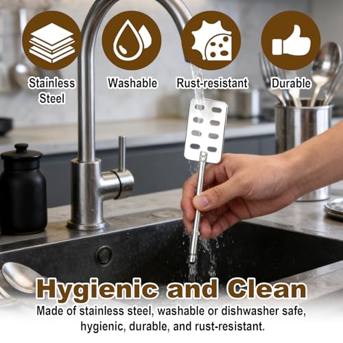 2pcs Hand Mixer Butter Churner Churn Maker Compatible with Hamilton Beach | 304 Stainless Steel Hand Mixer Attachments Replacement Parts Accessories Beaters Turner for Cooking and Baking
