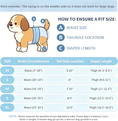 3 Pack Washable Female Dog Diapers with Adjustable Suspender（Non-Removable Suspender Design - size: XS