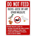 Do Not Feed Ducks Geese Or Any Other Wildlife Sign Sign, 10x14 Inches, 55 mil thick HDPS (high density polystyrene), Made in USA by My Sign Center - size: 10x14 Polystyrene