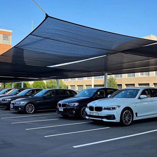 winemana 40% Black Shade Cloth, 6.6 x 10 FT Mesh Tarp with Grommets, Garden Sunblock Shade Cloth Shading Antifreezing for Plants Cover, Greenhouse, Barns Kennel, Patio, Tomatoes - size: 40%-6.6 FT x 10 FT