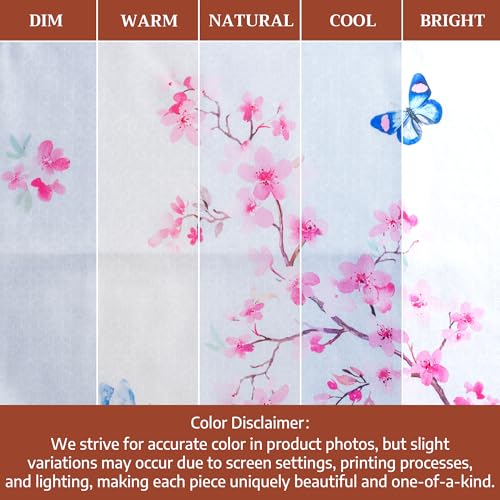 Maison d' Hermine Aprons for women with Pocket 100% Cotton (27.50"x31.50") | Adjustable Neck Strap & long ties Apron Men Chef Wedding Cooking Gardening Server Maid - color: 053 - Blossoms in Spring