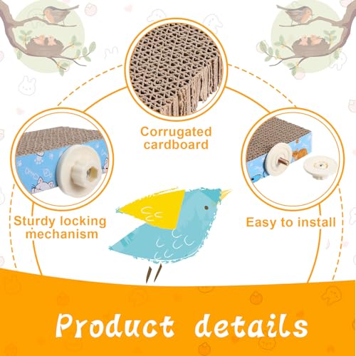 2 Pieces Bird Chew Toy Parrot Perch Stand Platform Paw Grinding Stick Grinding Stand Parrot Cage for Macaws, Small Parakeets, Conures, Budgies