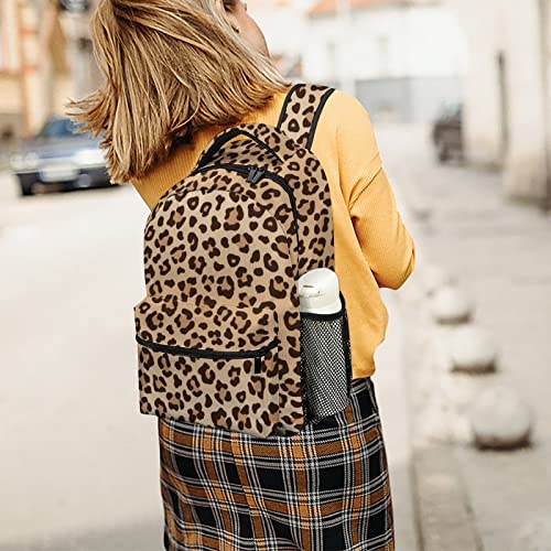 Fiokroo Leopard Backpack School Bag For Students Teens Men Women Laptop Backpacks Travel Daypack Bag With Multiple Pockets - color: Leopard Print#01