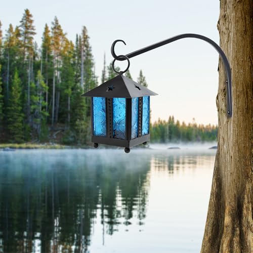12 inch Plant Hanger, Sturdy Hanging Plant Bracket Outdoor, Hanging Plant Wall Hook Heavy Duty, for Hanging Bird Feeders, Planters, Lanterns, Wind Chimes, Indoor/Outdoor Use, Black, Set of 2 - color: Black, size: 11in-acr-2-Black