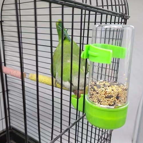 3 Pack Bird Cage Water Dispenser, Hanging Bird Water Feeder for Cage | Parakeet Water Dispenser for Cage, No Spill Automatic Feeder, Parakeet Cage Water Container for Small Birds Parrot Macaw - color: Mix-140ML