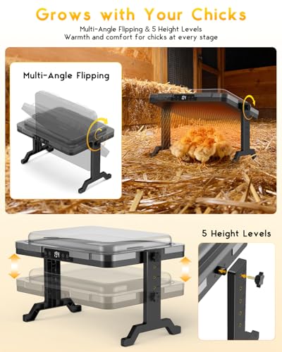 Magicfly Brooder Box for Chicks Starter Kit with 15 x 11 Inch Heating Plate | Chicken Brooder Tent with Chicken Perch, Feeder & Waterer, Holds Up to 15 Chicks, Duck, Quail - color: Complete Starter Kit(Heating Plate Included)
