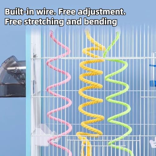Sugar Glider Toys, Sugar Glider Climbing Ropes, Hanging Toy Cage Accessories, Enrichment Toy, Soft Touch Small Pet Swing Toys for Rats, Birds (Pink) - color: Pink