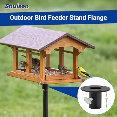 1202 Bird Feeder Pole Mount Flange for Birds Choice 1 in Poles | Bird Feeder 1202 Pole Mounting Flange, Black