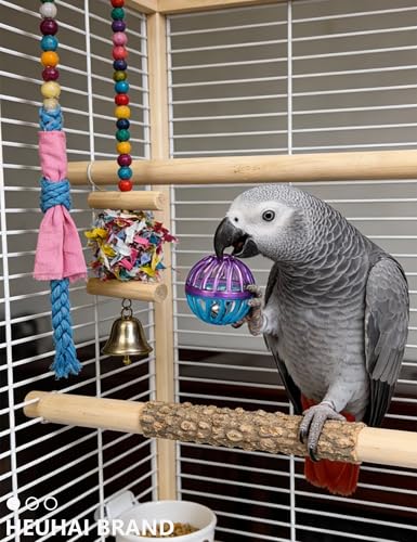 10-Pack Bird Toys – Colorful Fun | for Conures, Budgies, Parakeets and Small Birds, 1.5 in - 5.5 in - size: 1.5'' - 5.5''