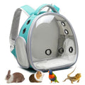 Portable Travel pet Backpack Carrier Hamster Bag Guinea Pig Bird Small Dog cat Turtle Carrier Rabbit Cage Squirrel Bearded Dragon Breathable Hangbag (Green) - color: green