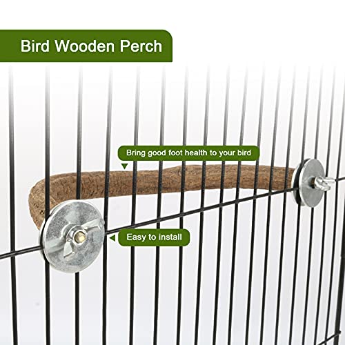 Rypet Natural Wood Bird Perch, U-Shaped Bird Perch for Cage (L) | Safe Chew & Rest Perch, Durable Non-Toxic Cage Accessory, for Parakeets, Cockatiels, Lovebirds, Budgies & Small Conures
