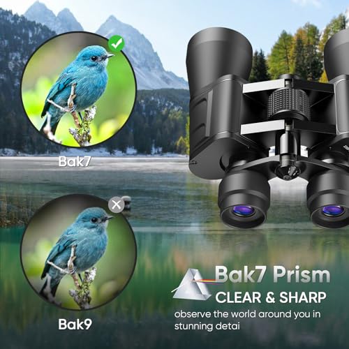 10-30x50 High Power Zoom Binoculars for Adults, Low Light Night Vision/Daily Waterproof / BAK7 Prism/FMC Lens, HD Professional Binoculars for Bird Watching, Hunting, Outdoor, Hiking.