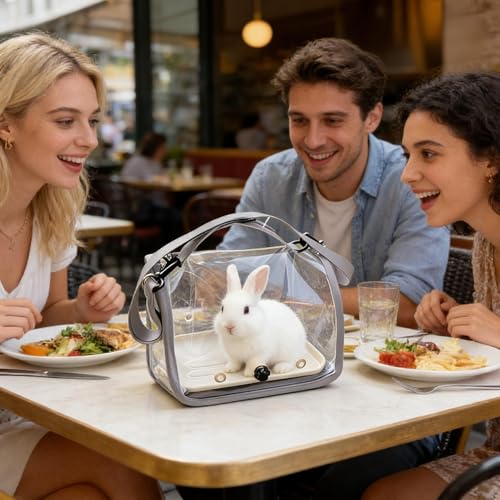 Clear Small Pet Travel Carrier with Perch & Tray – Breathable Mesh Bird Parrot Hamster Rabbit Squirrel Portable Bag (Yellow) - color: Yellow
