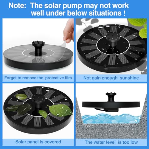 Solar Fountain Water Pump for Bird Bath, Floating Solar Powered Water Fountain Pump for Bird Bath, Garden, Pond, Pool, Outdoor (1.4W) - style: 1.4W