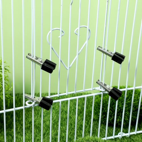 Totority Bird Cage Clips 20Pcs Heavy Duty Iron Safety Door Lock, Escap-Proof Cage Trigger Hooks for Parakeets, Parrots, Lovebirds & Small Animal Enclosures, Rust-Resistant Pet Accessories