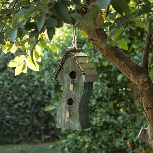 Alpine Corporation Hanging Birdhouse - color: Swirly Green