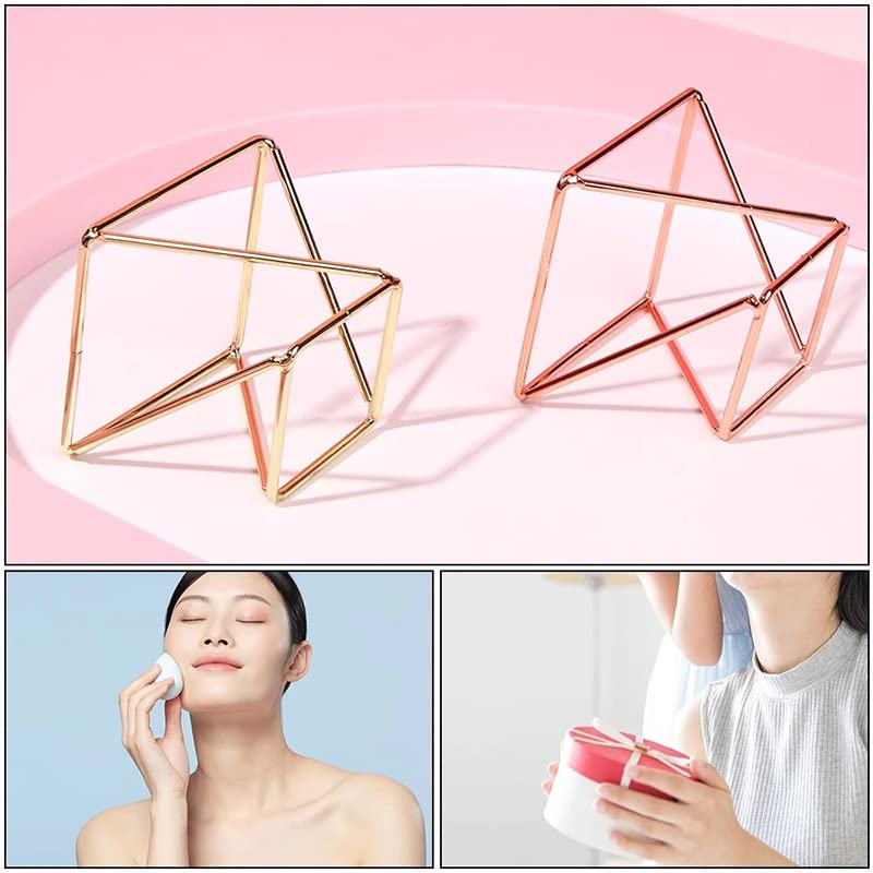 AKOAK 2 Pcs Makeup Sponge Holder, Makeup Blender Storage, Rose gold