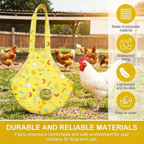 1 Pack Chicken Holder Bag Chicken Carrier Sling Supplies with Handle Catching Hand Bag Canvas Chicken Sling for Farm Rooster Hen Poultry Transport Traveling