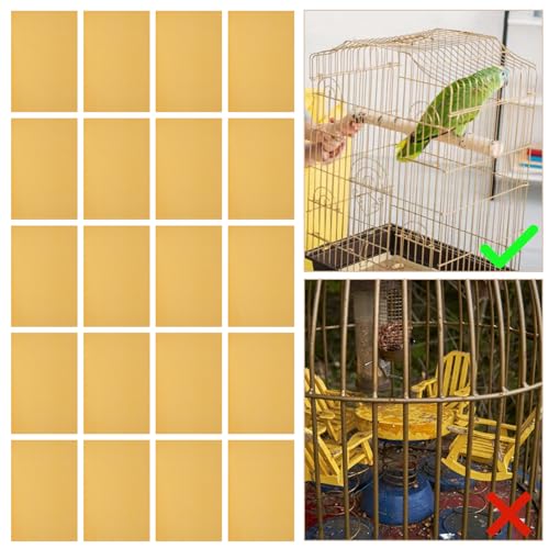 50 PCS Gravel Liner Paper for Bird Cage 11 x 17 Inch Bird Cage Paper Liners Gravel Liner Paper Birdcage Paper Cage Liner for Birdcage Parrots Cockatiels - size: 11 x 17 inch