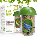 ‌LONA 1Pack Tube Bird Feeders, Weatherproof Design with 1 Feeding Port | Easy-fill Top Design, 2 Ways for Hanging, Suits Mixed Seeds, Squirrel-Proof Bird Feeder for Backyard/ Garden/ Patio, Green - size: 1 Port