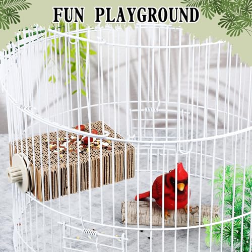 Skyygemm 2 Pieces Parrot Toy Bird Chew Cage Accessories Flat Perch Bird Paw Grinding Stand Parrot Cage Playground for Macaws, Small Parakeets, Conures, Budgies, Finches Conure Cockatiel(Small) - size: Small